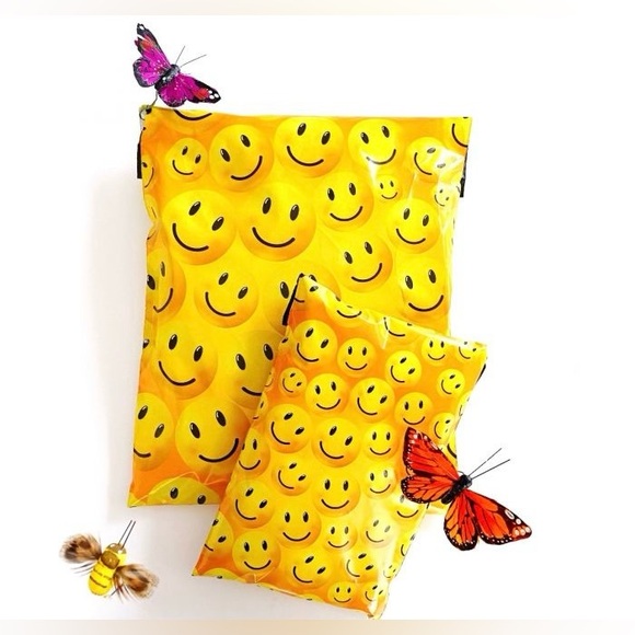 😊20 Happy Face Designer Poly Mailers 10x13 - Picture 3 of 3